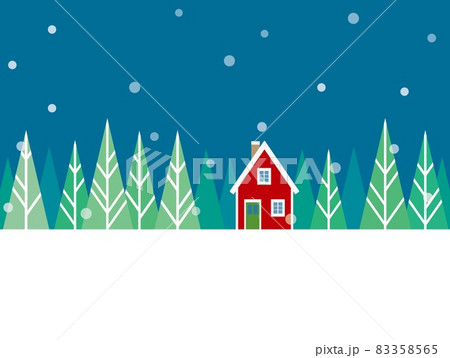 冬風景 雪のイラスト素材 冬風景 雪のイラスト素材