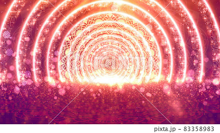Rotating Rangoli Whit Particle Happy Diwali Holiday Events And Lighting With Bokeh Abstract Background. 3d rendering 83358983