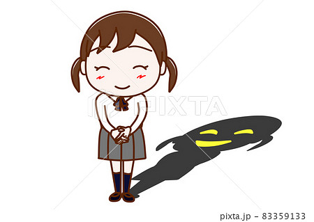 (黒人間・影)笑顔でも心の中では何を思っているか分からない女子学生 (黒人間・影)笑顔でも心の中では何を思っているか分からない女子学生 83359133