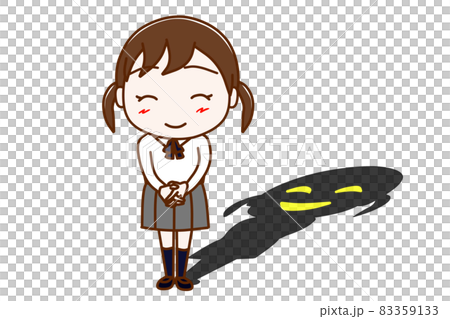 (黒人間・影)笑顔でも心の中では何を思っているか分からない女子学生 (黒人間・影)笑顔でも心の中では何を思っているか分からない女子学生 83359133