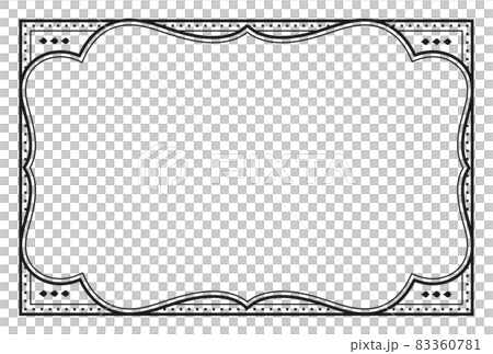 Retro frame 01 New Year's card / postcard size frame design Retro frame 01 New Year's card / postcard size frame design 83360781