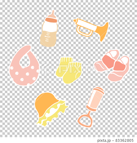 Baby goods set illustration material 83362805