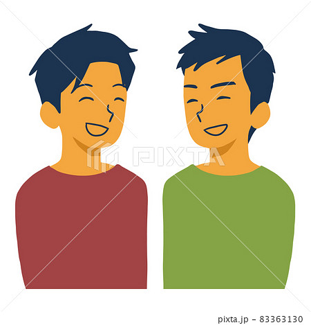 two guy friends clipart