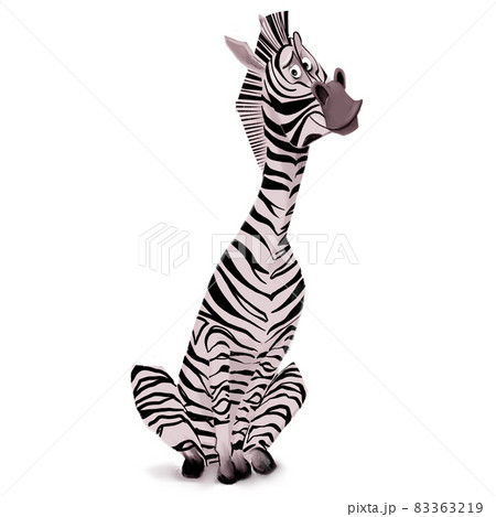 cute cartoon black and white zebra character cute cartoon black and white zebra character 83363219