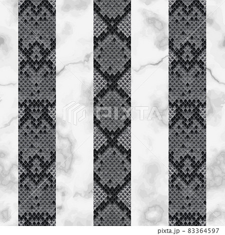 Snake Skin and Marble Vertical Striped Seamless Pattern 83364597