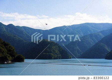 小河内ダムとヘリコプター 小河内ダムとヘリコプター 83366122