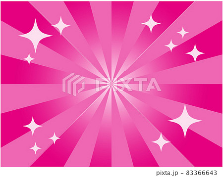 ピンク色の集中線ときらきらした背景 83366643