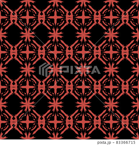 seamless pattern of circles.abstract geometric background. red pattern on black background 83366715