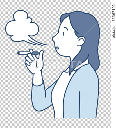 タバコを吸っている女性 タバコを吸っている女性 83367103