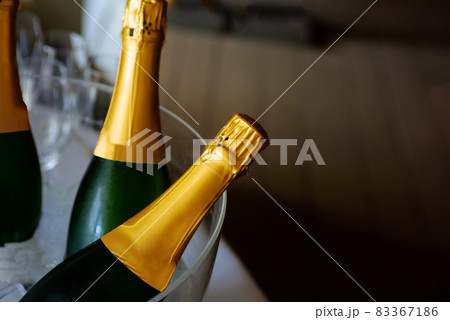 Champagne in wine chiller Champagne in wine chiller 83367186