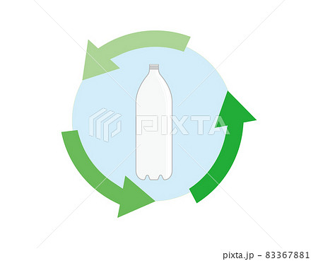 ペットボトルのリサイクルアイコン ベクターイラストのイラスト素材 3671