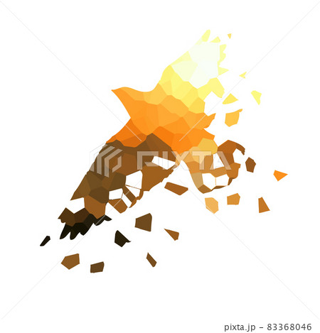 Abstraction flying birds and sunset. Vector illustration 83368046