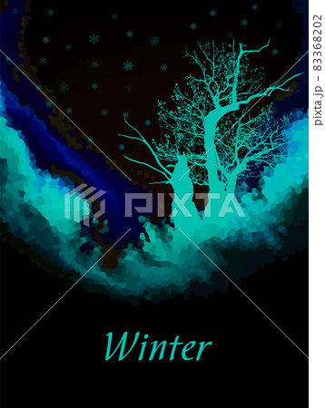 Abstract winter landscape. Vector illustration . Vector illustration. 83368202