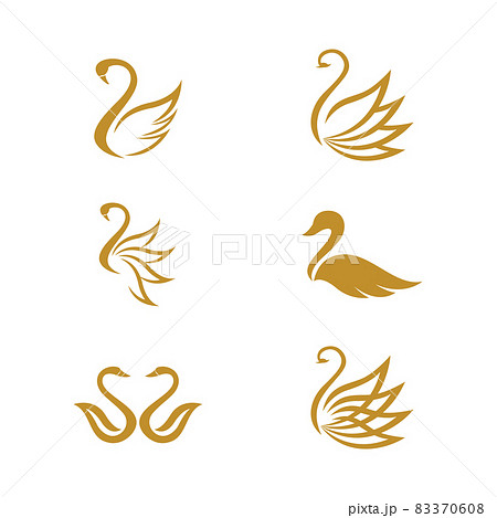 Swan icon Template vector illustration Swan icon Template vector illustration 83370608