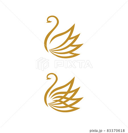 Swan icon Template vector illustration Swan icon Template vector illustration 83370618