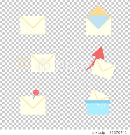 Simple and cute email illustration set 83370741