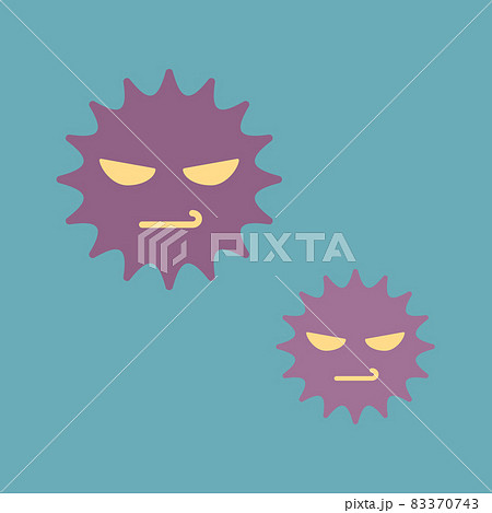 シンプルでかわいいウイルスのイラスト 83370743