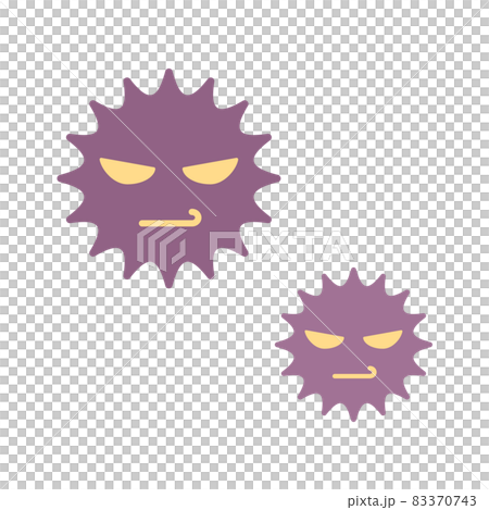 シンプルでかわいいウイルスのイラスト 83370743