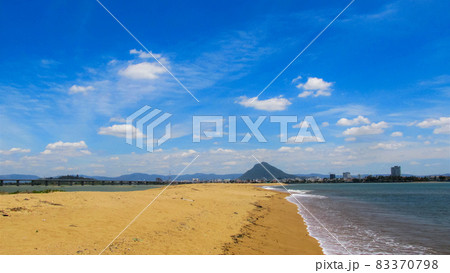 a sand river bar at the Da Rang estuary, Ba River, Phu Yen, Vietnam a sand river bar at the Da Rang estuary, Ba River, Phu Yen, Vietnam 83370798