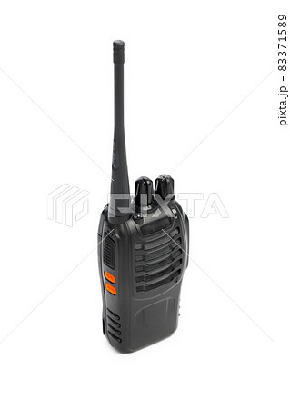 portable radio Walkie-talkie isolated on white portable radio Walkie-talkie isolated on white 83371589