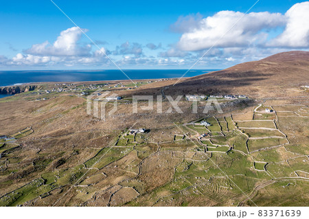 Aerial view of the beautiful coastline of Gweedore : Bloody foreland and Brinlack - County Donegal, Ireland Aerial view of the beautiful coastline of Gweedore : Bloody foreland and Brinlack - County Donegal, Ireland 83371639
