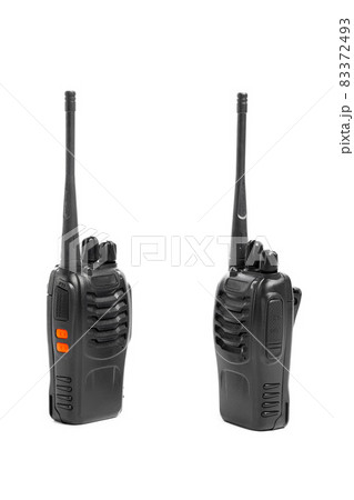 portable radios Walkie-talkie isolated on white 83372493