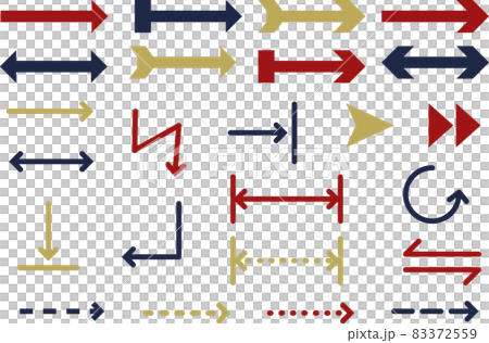 Simple various arrow set_Japanese style and winter-like color 83372559