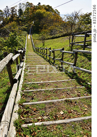 北海道豊浦町で国指定名勝ピリカカノカカムイチャシ史跡公園の風景を撮影 北海道豊浦町で国指定名勝ピリカカノカカムイチャシ史跡公園の風景を撮影 83372566
