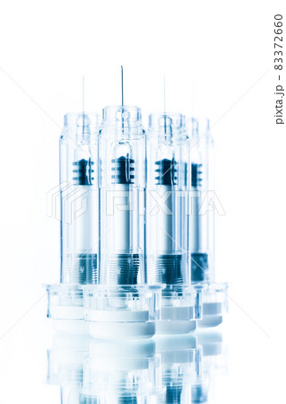 disposable syringes isolated on white disposable syringes isolated on white 83372660