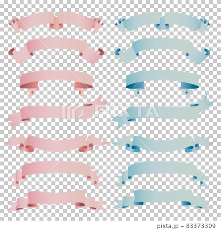 Various Pastel Ribbon Set, Vectors