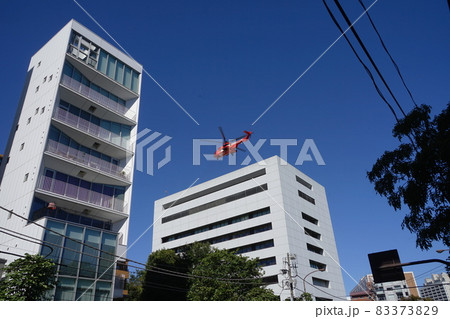 10月 渋谷433救急活動中の消防ヘリコプター(着陸時)と広尾病院(東京都立)・東京消防庁航空隊 10月 渋谷433救急活動中の消防ヘリコプター(着陸時)と広尾病院(東京都立)・東京消防庁航空隊 83373829