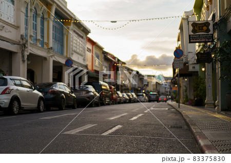 Phuket old town with Building Sino Portuguese architecture at Phuket Old Town area Phuket, Thailand. Phuket old town with Building Sino Portuguese architecture at Phuket Old Town area Phuket, Thailand. 83375830