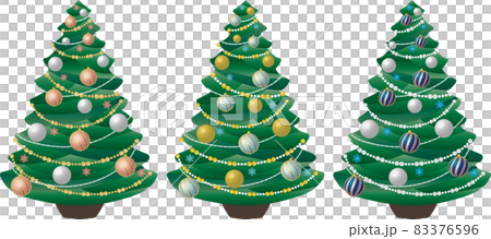 Christmas tree gradation set 83376596