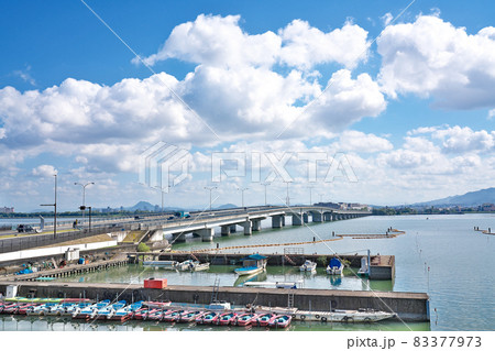 【膳所港より近江大橋】 滋賀県草津市新浜町 83377973