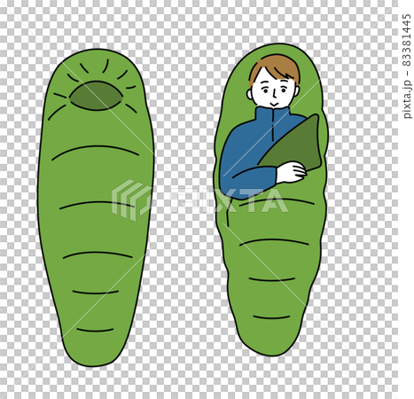 寝袋のイラスト　シュラフのイラスト 83381445