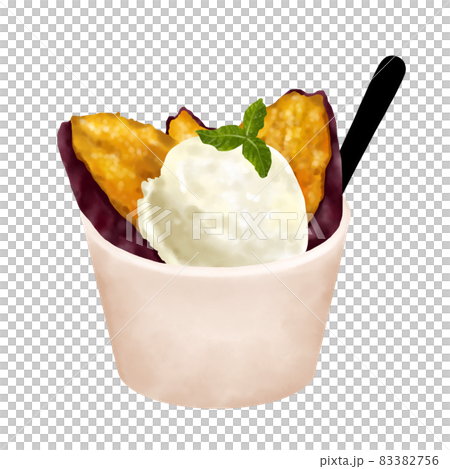 カップに入った冷やし焼き芋アイス カップに入った冷やし焼き芋アイス 83382756