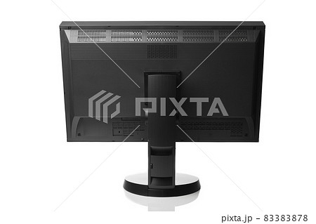 professional graphic monitor, rear view isolated on white 83383878