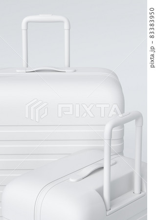 Colorful suitcase or baggage on monochrome background. 3D render of summer vacation concept and holidays 83383950