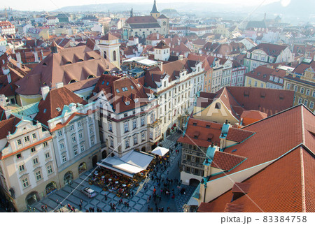 View of Old town square with people crowd, Prague, Czech Republic View of Old town square with people crowd, Prague, Czech Republic 83384758