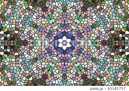 ステンドグラス風の幾何学的な模様のデザイン ステンドグラス風の幾何学的な模様のデザイン 83385757