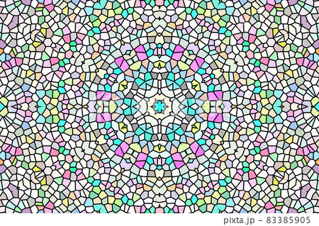 ステンドグラス風の幾何学的な模様のデザイン ステンドグラス風の幾何学的な模様のデザイン 83385905
