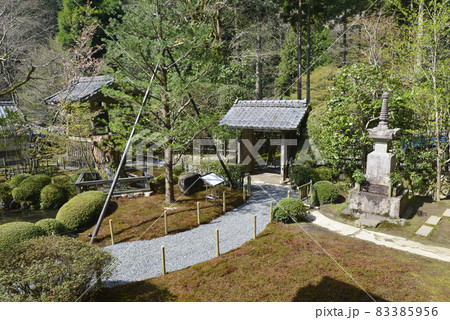 寂光院 本堂から庭園を望む 京都市左京区大原 寂光院 本堂から庭園を望む 京都市左京区大原 83385956