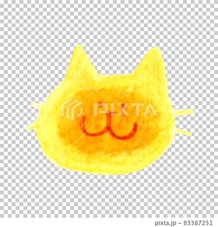 Cute and relaxed cat face (Siamese cat) Hand-drawn watercolor illustration Cute and relaxed cat face (Siamese cat) Hand-drawn watercolor illustration 83387251