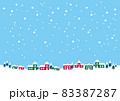 クリスマスカラーの冬の街　winter town 01 83387287