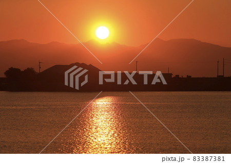 大牟田市 三池港 港の夕暮れ、 大牟田市 三池港 港の夕暮れ、 83387381