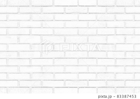 Old grunge white brick wall texture for background 83387453