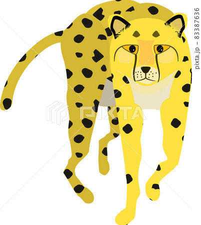 歩くチーターのイラスト素材