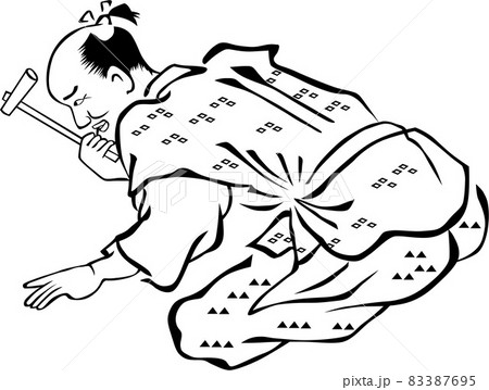 浮世絵　大工　その1	 83387695