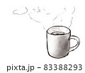 温かい飲み物の手描きイラスト 83388293