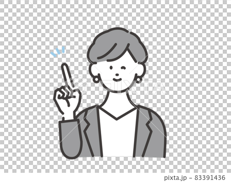 Female employee giving advice with a smile Image illustration Vector material 83391436